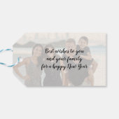 Modern Foto Typografie Rosh Hashanah Nieuwjaar Cadeaulabel (Achterkant Horizontaal)