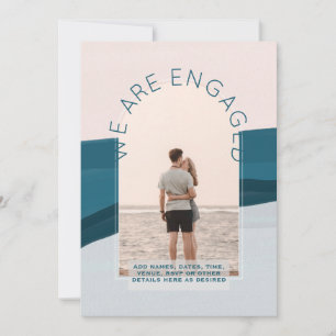 MODERN FOTO-VERLOVING INVITE - gemengde kleuren Kaart