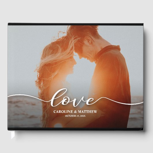 Modern Fotoboek Bruiloft Gastengboek Gastenboek (Voorkant)