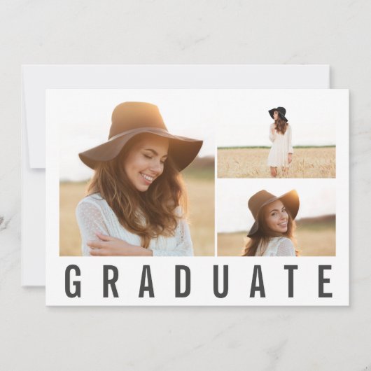 modern fotocollage gewaagd grafisch afstuderen aan aankondiging (Voorkant)