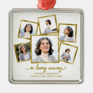 Modern Fotocollage Herdenking Metaal Ornament
