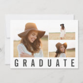 modern fotocollage vet grafisch afstuderen aankondiging (Voorkant)