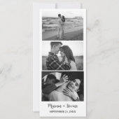 Modern fotohokje strook frame voor bruiloft save the date (Voorkant)
