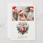 Modern Fotoscript 2024 Kalender Vrolijk Kerstfeest Feestdagenkaart (Voorkant)