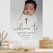 Modern Fotoscript Baptisme Welkomstbord Poster (Keuken)