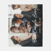 Modern fotoscript Beste paar ooit Collage Fleece Deken (Voorkant)