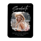 Modern fotoscript zwart-wit afstuderen magneet (Verticaal)