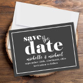 Modern Fotosjabloon Sla de datumtypografie op Save The Date