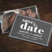 Modern Fotosjabloon Sla de datumtypografie op Save The Date
