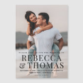 Modern fototype overlay bruiloft magnetische uitnodiging (Voorkant)