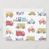 Modern Fotovervoer 1e Verjaardag Uitnodiging (Achterkant)