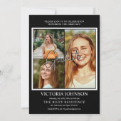 Modern Four Photo Graduation Party Invitation (Dos)