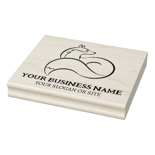 Modern Fox Custom Business, groot Rubberstempel (Stempel)