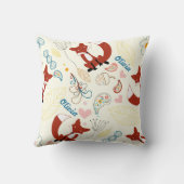 modern fox Heart Woodland Baby Pillow Kussen (Achterkant)