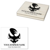 Modern Fox Logo, Custom Business, Large Rubberstempel (Gestempeld)