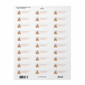 Modern Fox Return Address Labels (Full Sheet)