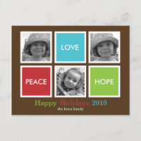 Modern Frames Christmas Card/Holiday Postcard