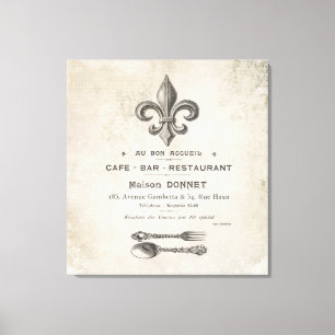 Modern Frans Bistro Canvas Afdruk