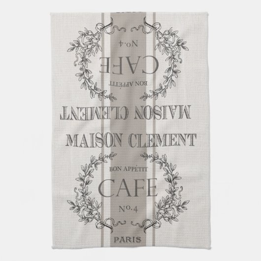 modern  frans café theedoek (Verticaal)