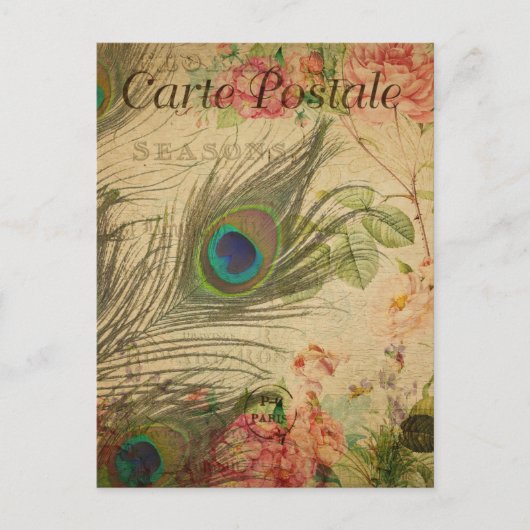 Modern Frans collage Briefkaart (Voorkant)