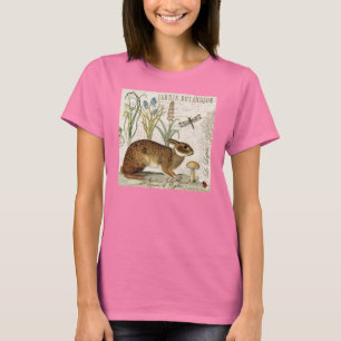modern  frans konijn in de tuin t-shirt