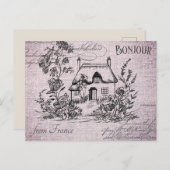 Modern  Frans landhuis Briefkaart (Voorkant / Achterkant)