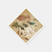 Modern Frans Scripts vogelbotanisch Servet (Hoek)