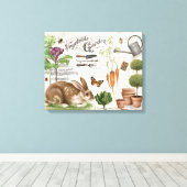 Modern  Frans tuinkonijn Canvas Afdruk (Insitu (Houten vloer))