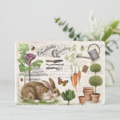 Modern  Frans tuinkonijn Kaart (Staand voorkant)