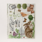 Modern  Frans tuinkonijn Legpuzzel (Verticaal)