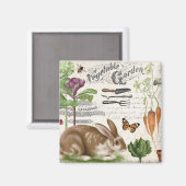 Modern  Frans tuinkonijn Magneet (Voorkant / Achterkant)