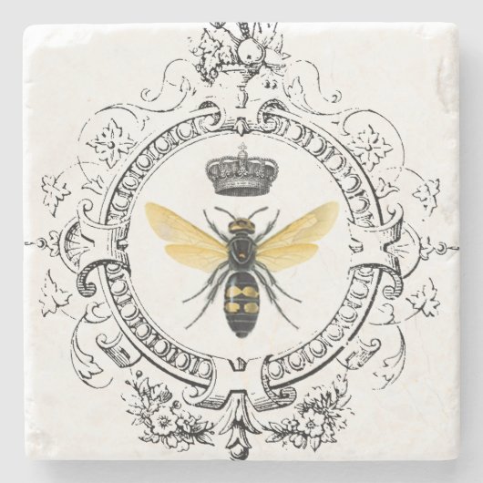 MODERN  franse koningin Stenen Onderzetter (Voorkant)