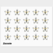 MODERN  franse koningin Ster Sticker (Vel)