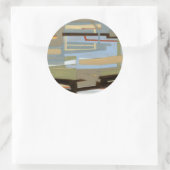 Modern Free Expression Painting by Norman Wyatt Ronde Sticker (Tas)