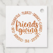 Modern Friendsgiving Bedankjes Labels (Achterkant)