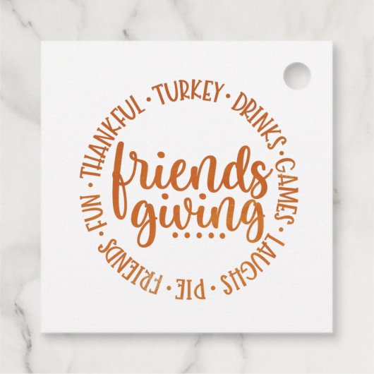 Modern Friendsgiving Bedankjes Labels (Achterkant)