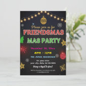 Modern Friendsmas Holiday Party Invitation (Debout devant)