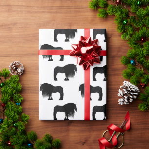 Modern Friesian Horse Illustratie Cadeaupapier