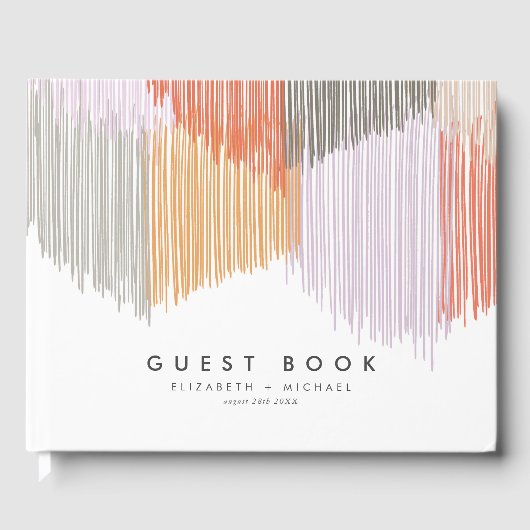Modern Fringe Wedding Gastenboek (Voorkant)