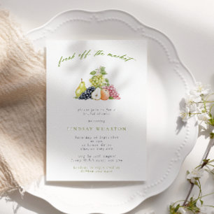 Modern Fruit Fresh Off the Market Vrijgezellenfees Kaart