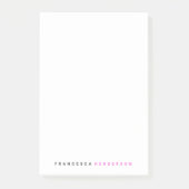 Modern Fuchsia Hot Roze Vrouwelijk Meisje Post-it® Notes (Voorkant)