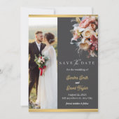 Modern Full Photo Double-Sided Save The Date Card (Voorkant)