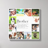 Modern Fun 12 Photo Cool Best Brother Definition Canvas Afdruk (Voorkant)