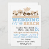 Modern Fun Beach Wedding Theme Uitnodigingen (Voorkant / Achterkant)
