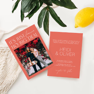 Modern Fun Bright Pink Foto Weddenschap Kaart