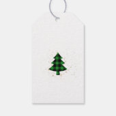 Modern Fun Buffalo met kerstboom Cadeaulabel (Achterkant)