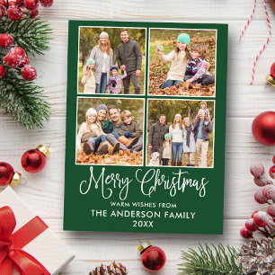 Modern Fun Calligraphy Green 4 Foto Briefkaart