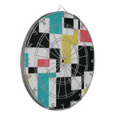 Modern, fun, colorful geometric graphic design dartbord (Voorkant Links)