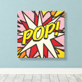 Modern Fun Comic Book POP Typografisch Canvas Afdruk (Insitu (Houten vloer))