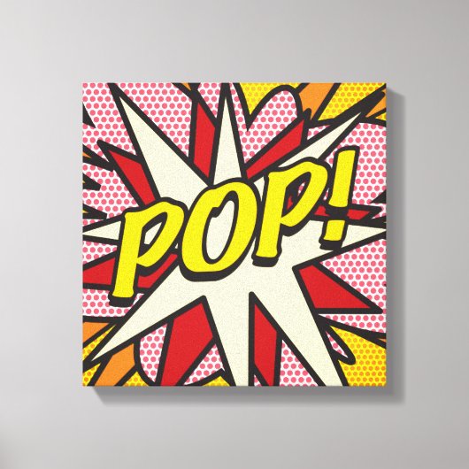 Modern Fun Comic Book POP Typografisch Canvas Afdruk (Voorkant)